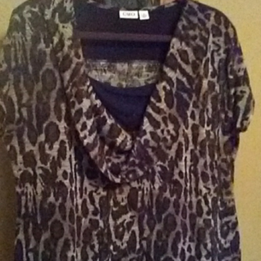 Animal print tunic top